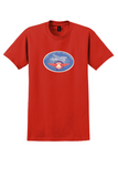 Delta T-Shirt - Vintage Flying The Trans-Southern Route Bag Sticker - Red