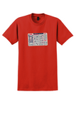 Emergency First Aid T-Shirt - Vintage First Aid Chart Sticker - Red