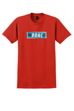 BOAC T-Shirt - Vintage Fly B.O.A.C. Bag Sticker - Red