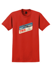 TWA T-Shirt - Vintage Super Constellations Bag Sticker - Red