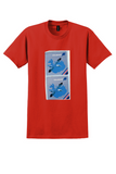 Icelandair T-Shirt - Vintage Gannet Over Iceland Sticker Pair - Red