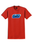 KLM T-Shirt - Vintage Boeing 747 Bag Sticker - Red