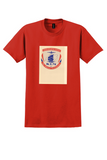 KLM T-Shirt - Vintage Flying Dutchman Transatlantic Bag Sticker - Red