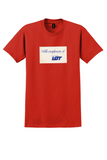 LOT Polish Airlines T-Shirt - Vintage With Compliments Of Sticker - Red