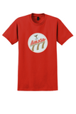 Lauda Air T-Shirt - Vintage Seven Seven Seven Bag Sticker - Red