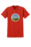 Warsaw Okecie Airport T-Shirt - Vintage LOT Jet Sticker - Red