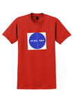 Pan Am T-Shirt - Vintage Blue Globe Bag Sticker - Red
