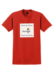Portugal Costa de Prata T-Shirt - Vintage Silver Coast Travel Sticker - Red