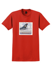 Royal Jordanian T-Shirt - Vintage Crown Tail Bag Sticker - Red