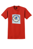South African Airways T-Shirt - Vintage Heathrow Terminal 1 Sticker - Red