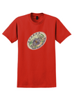 Trans Asiatic Airlines T-Shirt - Vintage TAA Oval Bag Sticker - Red