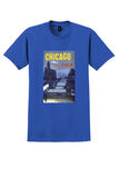 Fly TWA Chicago T-Shirt - Austin Briggs Chicago River Poster - Royal Blue