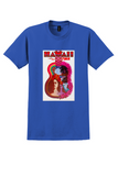 Fly TWA Hawaii T-Shirt - David Klein Ukulele Poster - Royal Blue