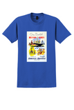 Aerolineas Argentinas Buenos Aires T-Shirt - Treidler Collage Poster - Royal Blue
