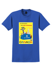 Air Canada T-Shirt - Vintage Flight Bag Totem Pole Poster - Royal Blue