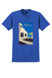 Air France Greece T-Shirt - Vintage Cycladic House Poster - Royal Blue