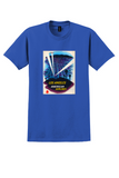 American Airlines Los Angeles T-Shirt - Ludekens Searchlights Poster - Royal Blue