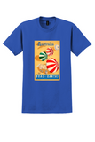 BOAC Qantas Australia New Zealand T-Shirt - Vintage Beach Poster - Royal Blue