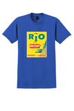 Braniff Rio T-Shirt - Vintage Sugarloaf Cable Car Poster - Royal Blue