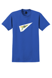 Alaska Airlines T-Shirt - Vintage Alaska's World Pennant Bag Sticker - Royal Blue