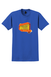 American Airlines T-Shirt - Vintage DC-6 Aircoach to Mexico City Sticker - Royal Blue