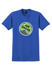 Aer Lingus T-Shirt - Vintage Green Shamrock Bag Sticker - Royal Blue