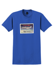 BOAC T-Shirt - Vintage Fly by Comet Bag Sticker - Royal Blue