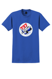 Boeing 737 T-Shirt - Vintage Cartoon Jet Bag Sticker - Royal Blue
