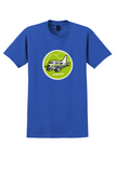 Boeing 737-300 T-Shirt - Vintage Green Cartoon Jet Bag Sticker - Royal Blue