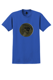 Braniff International T-Shirt - Vintage El Dorado Gold Foil Bag Sticker - Royal Blue