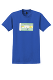 British Airways T-Shirt - Vintage Muscat to London Boarding Pass - Royal Blue