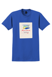 British Airways T-Shirt - Vintage Riviera Route Sticker - Royal Blue