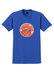 CSA T-Shirt - Vintage Ceskoslovenske Aerolinie Propliner Bag Sticker - Royal Blue
