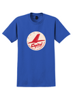 Capital Airlines T-Shirt - Vintage Known For Years As PCA Bag Sticker - Royal Blue