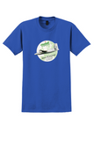 Channel Express T-Shirt - Vintage Above All In Europe F27 Bag Sticker - Royal Blue