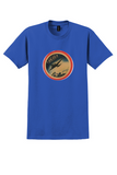 Cubana T-Shirt - Vintage Airliner Over Clouds Bag Sticker - Royal Blue
