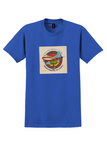 Continental Airlines T-Shirt - Vintage 747 to Hawaii Bag Sticker - Royal Blue