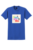 Delta T-Shirt - Vintage I Tan Nic Nic Rainbow Letters Sticker - Royal Blue