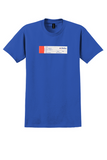 Delta T-Shirt - Vintage Name and Address Baggage Label - Royal Blue