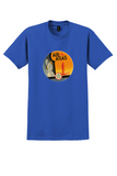 Air Atlas T-Shirt - Vintage Moroccan Minaret Bag Sticker - Royal Blue