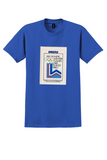 Emery Air Freight T-Shirt - Vintage Lake Placid 1980 Olympics Sticker - Royal Blue