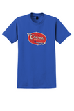 Central Airlines T-Shirt - Vintage Fly Central Winged Oval Bag Sticker - Royal Blue