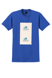 Garuda Indonesia T-Shirt - Vintage 45 Years Anniversary Sticker Pair - Royal Blue