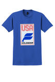 Icelandair T-Shirt - Vintage USA Sticker - Royal Blue