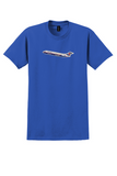 Inter-Canadien T-Shirt - Vintage Fokker Jet Sticker - Royal Blue