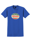 Iranian Airways T-Shirt - Vintage Winged Bird Bag Sticker - Royal Blue