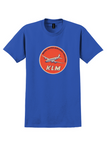 KLM T-Shirt - Vintage Royal Dutch Airlines Holland Bag Sticker - Royal Blue