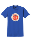 KLM T-Shirt - Vintage Flying Dutchman Ship Bag Sticker - Royal Blue