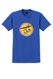Lloyd Aereo Boliviano T-Shirt - Vintage L.A.B. Propliner Bag Sticker - Royal Blue