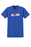 LOT Polish Airlines T-Shirt - Vintage LOT Air Tours Sticker - Royal Blue